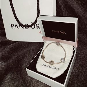 Pandora Bracelet - With 3 Charms